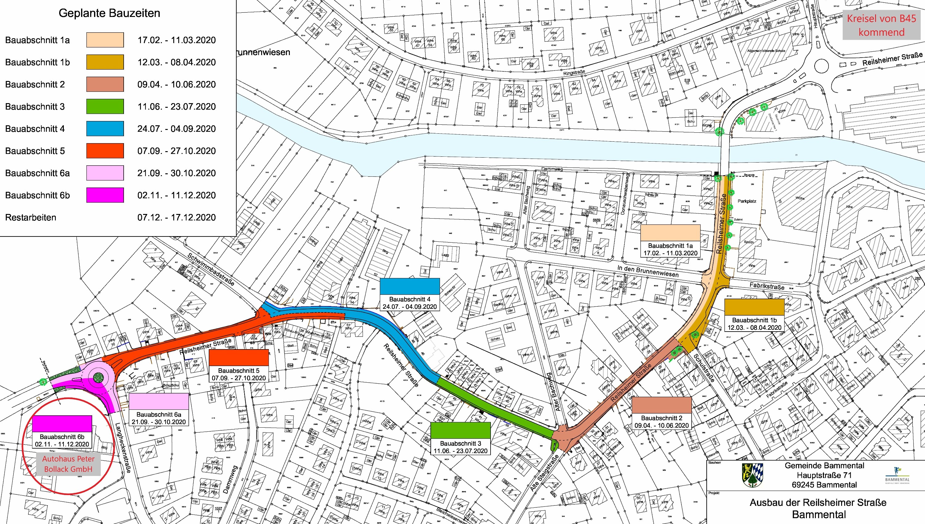 Bild zu Achtung Baustelle in Bammental verlängert bis September 2021